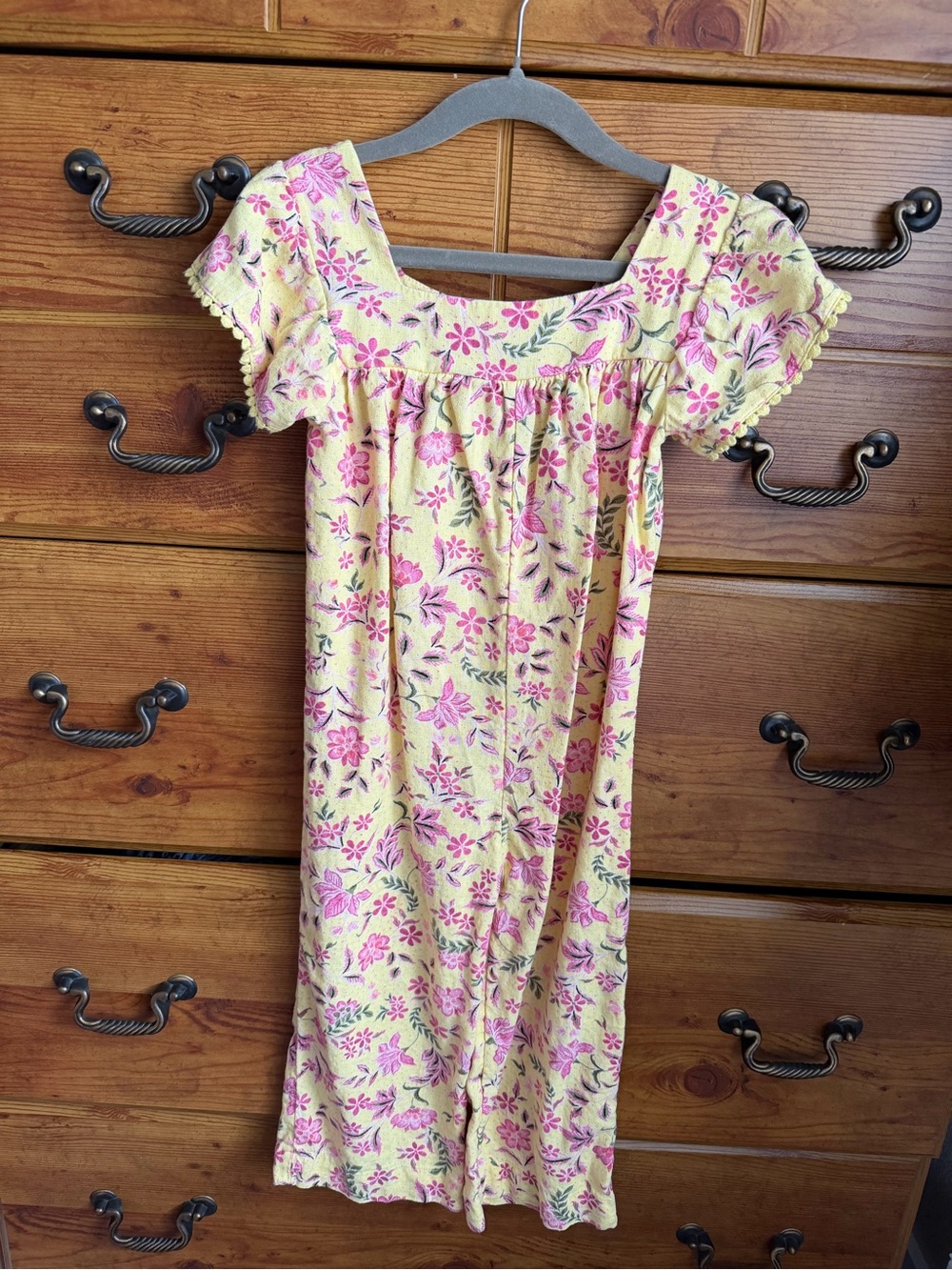 Old Navy Yellow Pink Floral Toddler Dress 4T